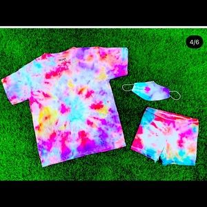 Set of tshirts and short tie dye for girl and boys